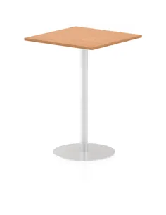 Dynamic Italia 800mm Poseur Square Table Oak Top 1145mm High Leg ITL0344