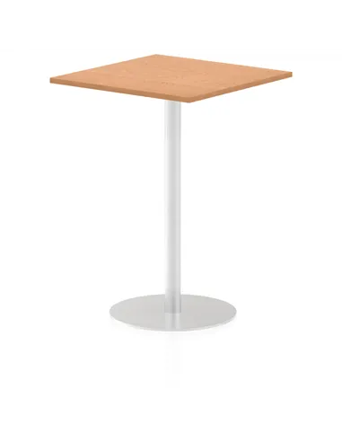 Dynamic Italia 800mm Poseur Square Table Oak Top 1145mm High Leg ITL0344