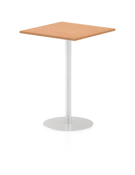 Dynamic Italia 800mm Poseur Square Table Oak Top 1145mm High Leg ITL0344