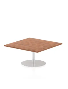 Dynamic Italia 1000mm Poseur Square Table Walnut Top 475mm High Leg ITL0347