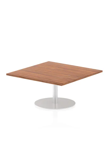 Dynamic Italia 1000mm Poseur Square Table Walnut Top 475mm High Leg ITL0347