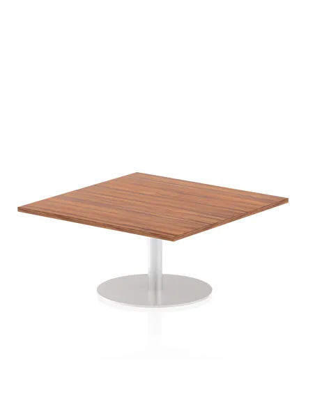 Dynamic Italia 1000mm Poseur Square Table Walnut Top 475mm High Leg ITL0347