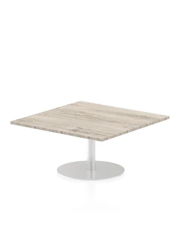 Dynamic Italia 1000mm Poseur Square Table Grey Oak Top 475mm High Leg ITL0351