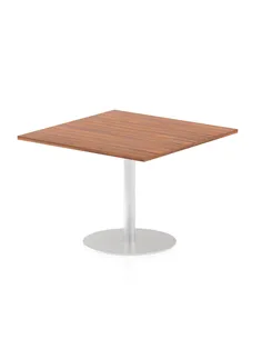 Dynamic Italia 1000mm Poseur Square Table Walnut Top 720mm High Leg ITL0353
