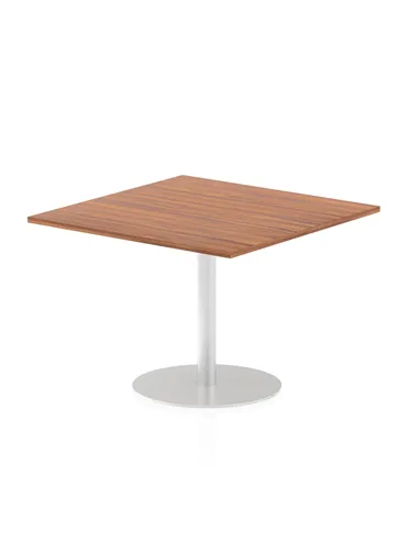 Dynamic Italia 1000mm Poseur Square Table Walnut Top 720mm High Leg ITL0353