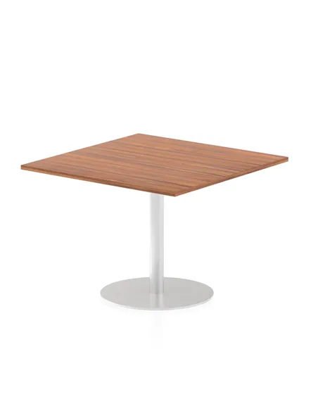 Dynamic Italia 1000mm Poseur Square Table Walnut Top 720mm High Leg ITL0353
