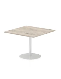 Dynamic Italia 1000mm Poseur Square Table Grey Oak Top 720mm High Leg ITL0357