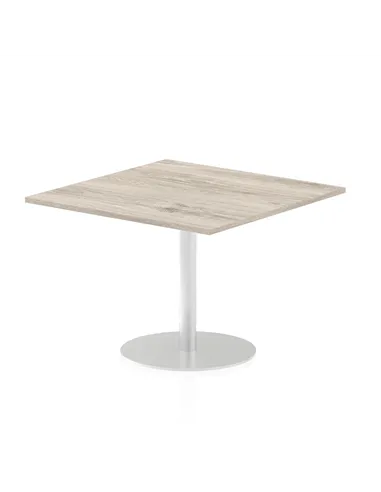 Dynamic Italia 1000mm Poseur Square Table Grey Oak Top 720mm High Leg ITL0357