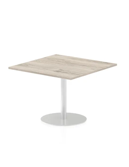 Dynamic Italia 1000mm Poseur Square Table Grey Oak Top 720mm High Leg ITL0357