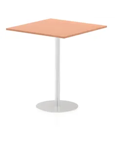 Dynamic Italia 1000mm Poseur Square Table Beech Top 1145mm High Leg ITL0358