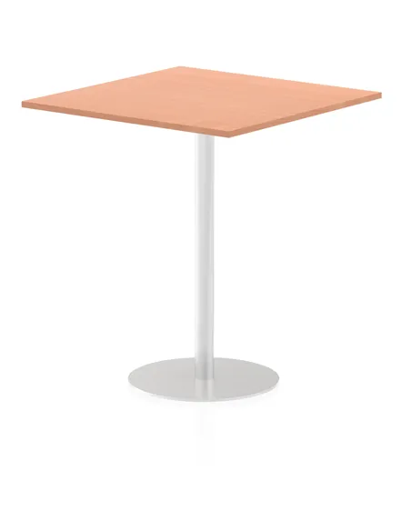 Dynamic Italia 1000mm Poseur Square Table Beech Top 1145mm High Leg ITL0358