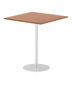 Dynamic Italia 1000mm Poseur Square Table Walnut Top 1145mm High Leg ITL0359
