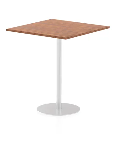 Dynamic Italia 1000mm Poseur Square Table Walnut Top 1145mm High Leg ITL0359