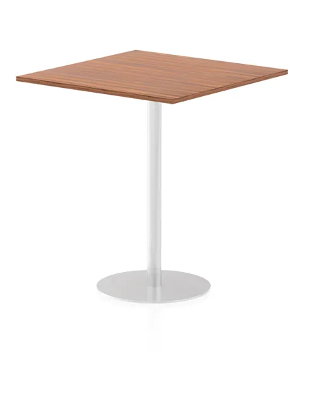 Dynamic Italia 1000mm Poseur Square Table Walnut Top 1145mm High Leg ITL0359