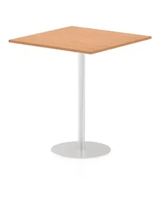 Dynamic Italia 1000mm Poseur Square Table Oak Top 1145mm High Leg ITL0362