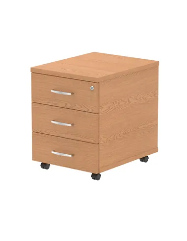 Dynamic Impulse 3 Drawer Mobile Pedestal Oak I000773