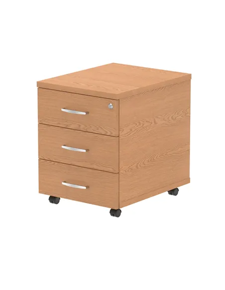 Dynamic Impulse 3 Drawer Mobile Pedestal Oak I000773