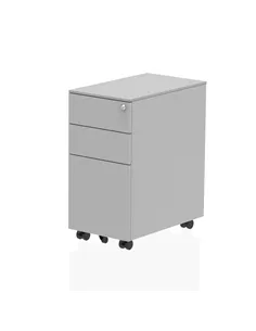 Dynamic Steel Slim Mobile Pedestal Silver I000907