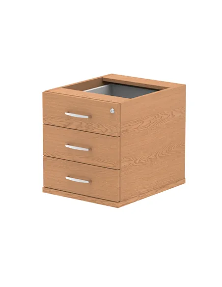 Dynamic Impulse 3 Drawer Fixed Pedestal Oak I001643