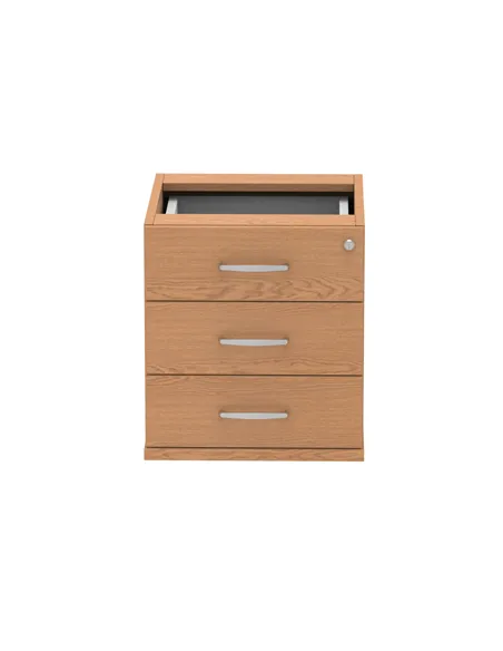 Dynamic Impulse 3 Drawer Fixed Pedestal Oak I001643