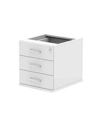 Dynamic Impulse 3 Drawer Fixed Pedestal White I001647
