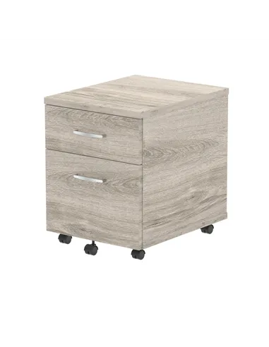 Dynamic Impulse 2 Drawer Mobile Pedestal Grey Oak I003223