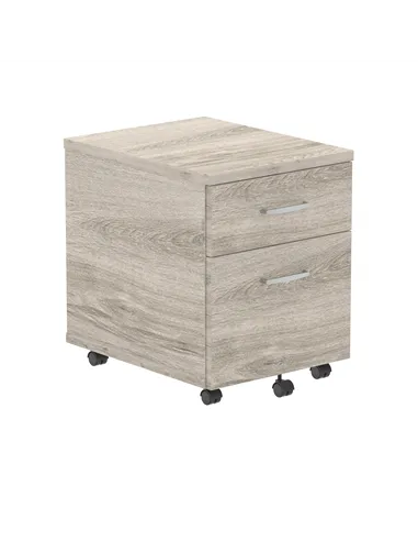 Dynamic Impulse 2 Drawer Mobile Pedestal Grey Oak I003223