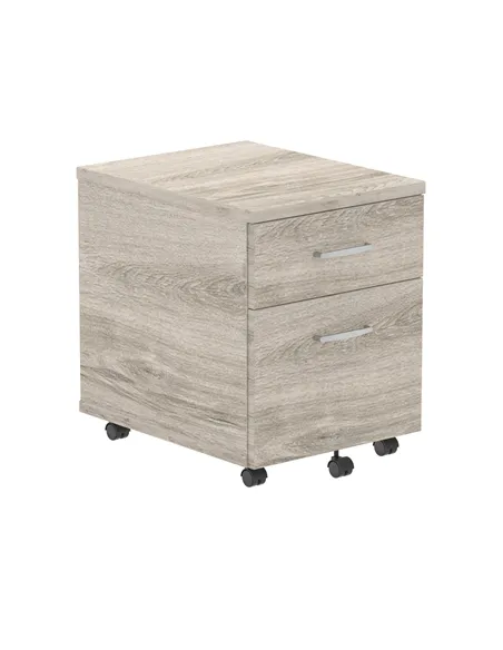 Dynamic Impulse 2 Drawer Mobile Pedestal Grey Oak I003223