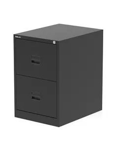 Dynamic Qube by Bisley 2 Drawer Filing Cabinet Black BS0003