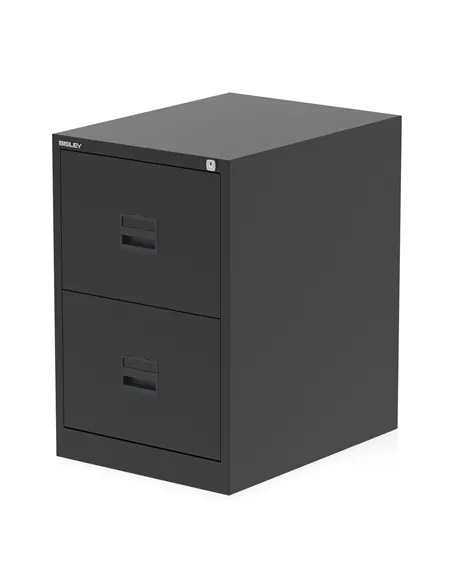 Dynamic Qube by Bisley 2 Drawer Filing Cabinet Black BS0003