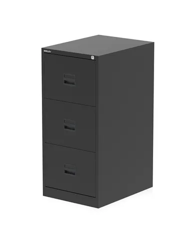 Dynamic Qube by Bisley 3 Drawer Filing Cabinet Black BS0006