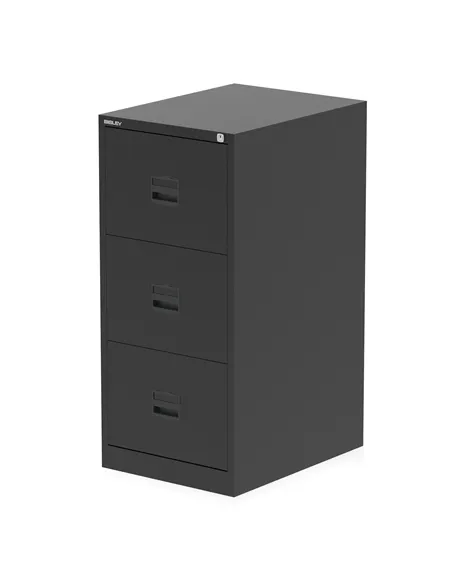 Dynamic Qube by Bisley 3 Drawer Filing Cabinet Black BS0006