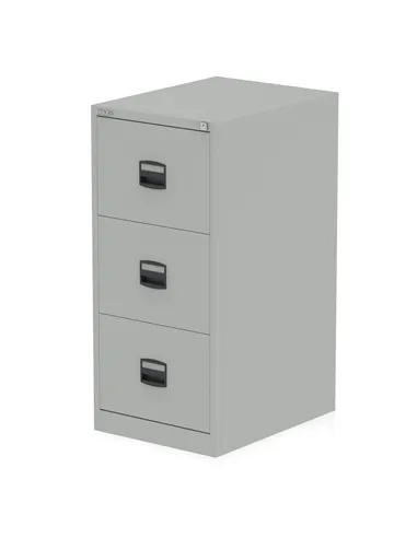 Dynamic Qube by Bisley 3 Drawer Filing Cabinet Goose Grey BS0007