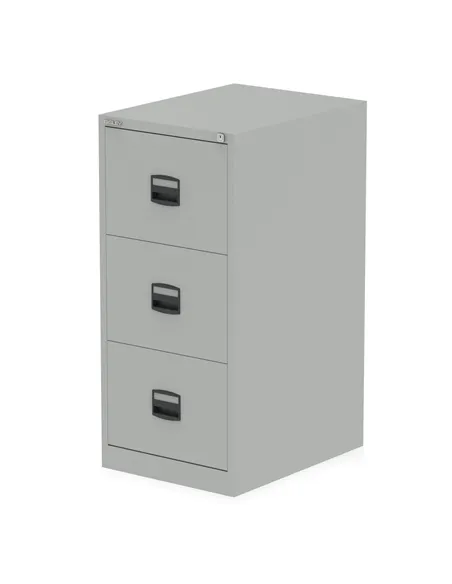 Dynamic Qube by Bisley 3 Drawer Filing Cabinet Goose Grey BS0007