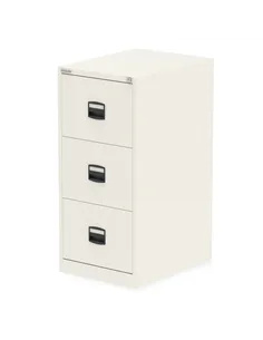 Dynamic Qube by Bisley 3 Drawer Filing Cabinet Chalk White BS0008