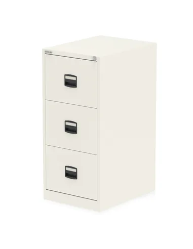 Dynamic Qube by Bisley 3 Drawer Filing Cabinet Chalk White BS0008