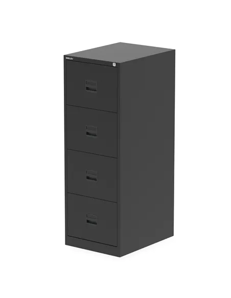 Dynamic Qube by Bisley 4 Drawer Filing Cabinet Black BS0009