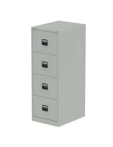 Dynamic Qube by Bisley 4 Drawer Filing Cabinet Goose Grey BS0010
