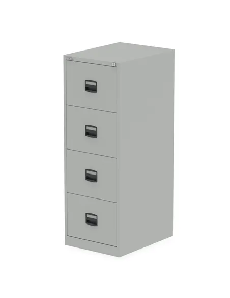 Dynamic Qube by Bisley 4 Drawer Filing Cabinet Goose Grey BS0010