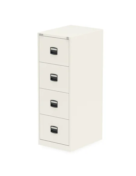 Dynamic Qube by Bisley 4 Drawer Filing Cabinet Chalk White BS0011