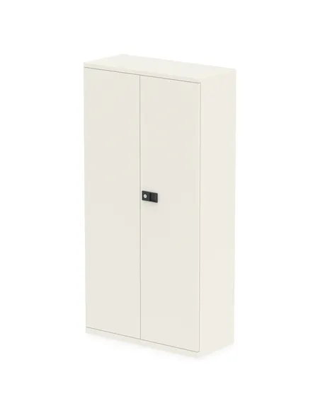 Dynamic Qube by Bisley Stationery 1850mm 2-Door Cupboard Chalk White With Shelves BS0029
