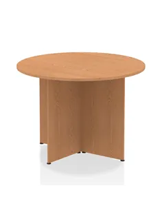 Dynamic Impulse 1000mm Round Table Oak Top Arrowhead Leg I003397