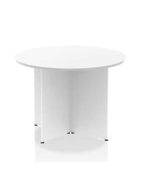 Dynamic Impulse 1000mm Round Table White Top Arrowhead Leg I003398