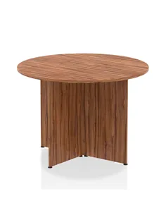 Dynamic Impulse 1000mm Round Table Walnut Top Arrowhead Leg I003399