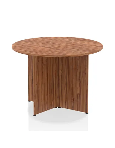 Dynamic Impulse 1000mm Round Table Walnut Top Arrowhead Leg I003399