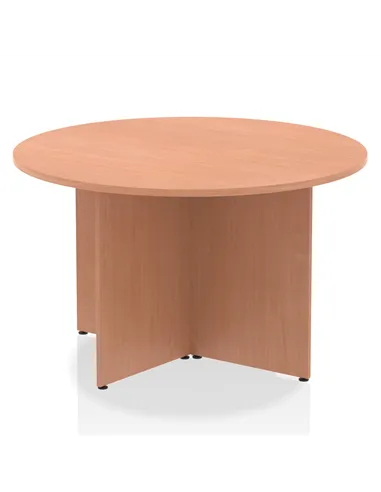 Dynamic Impulse 1200mm Round Table Beech Top Arrowhead Leg I003400