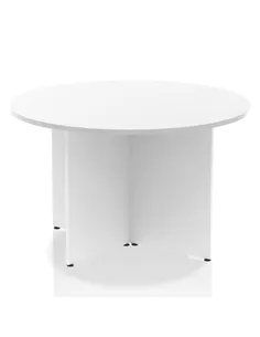 Dynamic Impulse 1200mm Round Table White Top Arrowhead Leg I003403