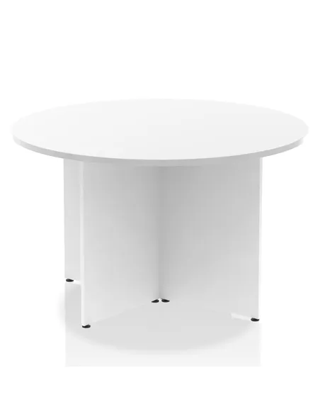 Dynamic Impulse 1200mm Round Table White Top Arrowhead Leg I003403