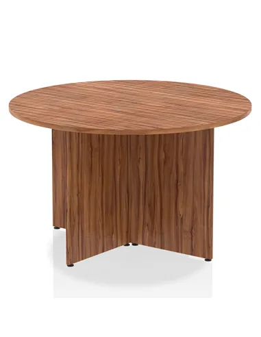 Dynamic Impulse 1200mm Round Table Walnut Top Arrowhead Leg I003404