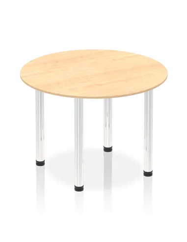 Dynamic Impulse 1000mm Round Table Maple Top Chrome Post Leg I003754